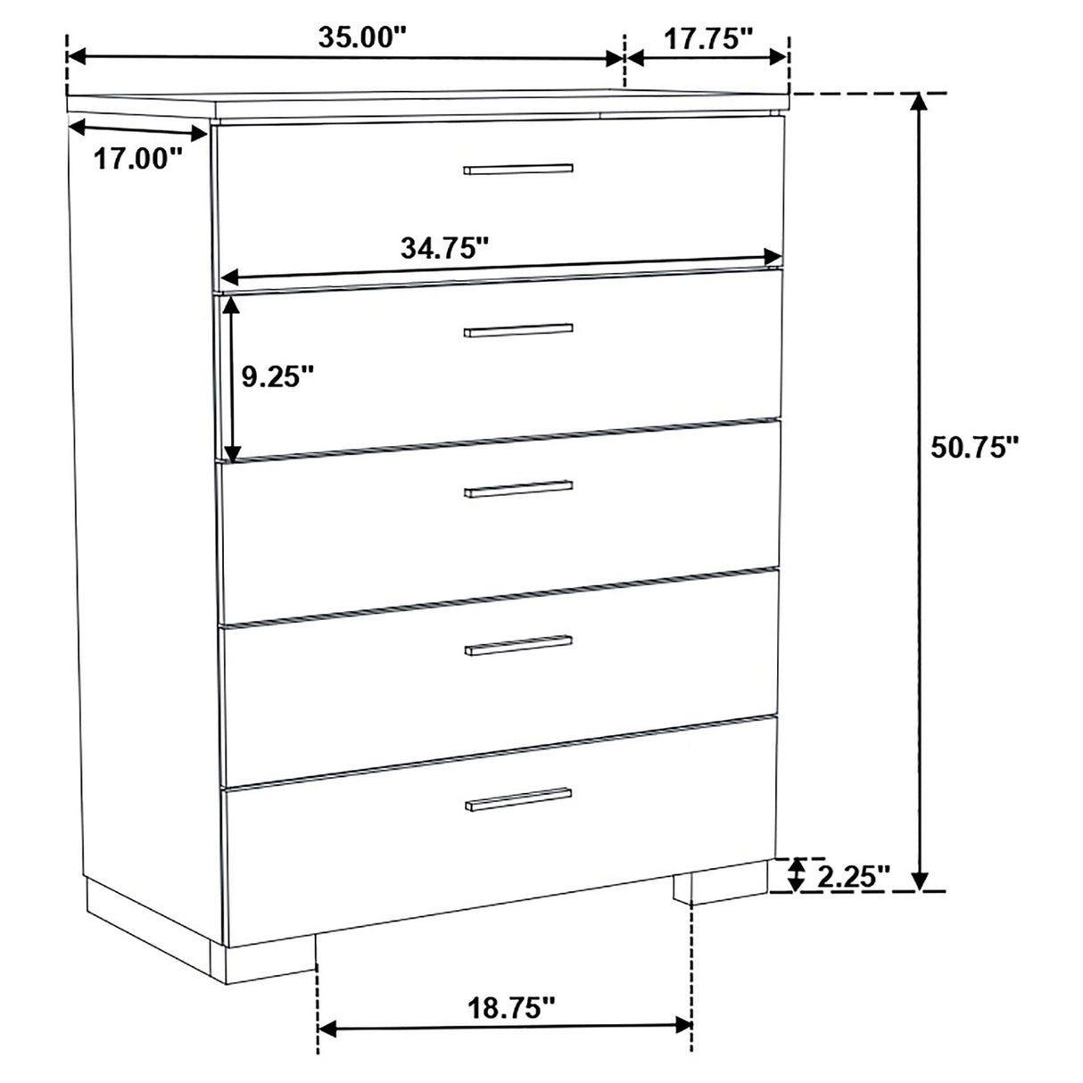 Jeremaine White 5-Piece Queen Bedroom Set