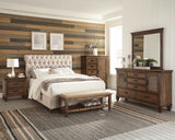 Devon Burnished Oak 5-Piece Queen Bedroom Set