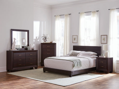 Dorian Dark Cocoa 5-Piece Twin Bedroom Set