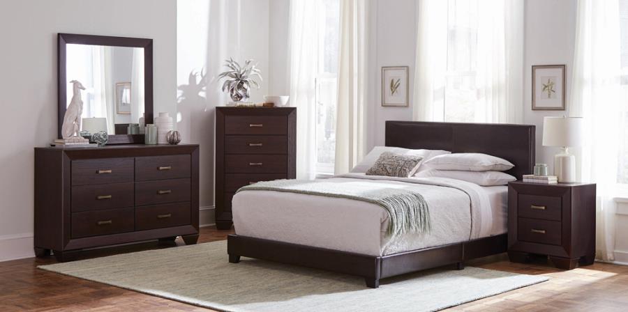 Dorian Dark Cocoa 5-Piece Twin Bedroom Set