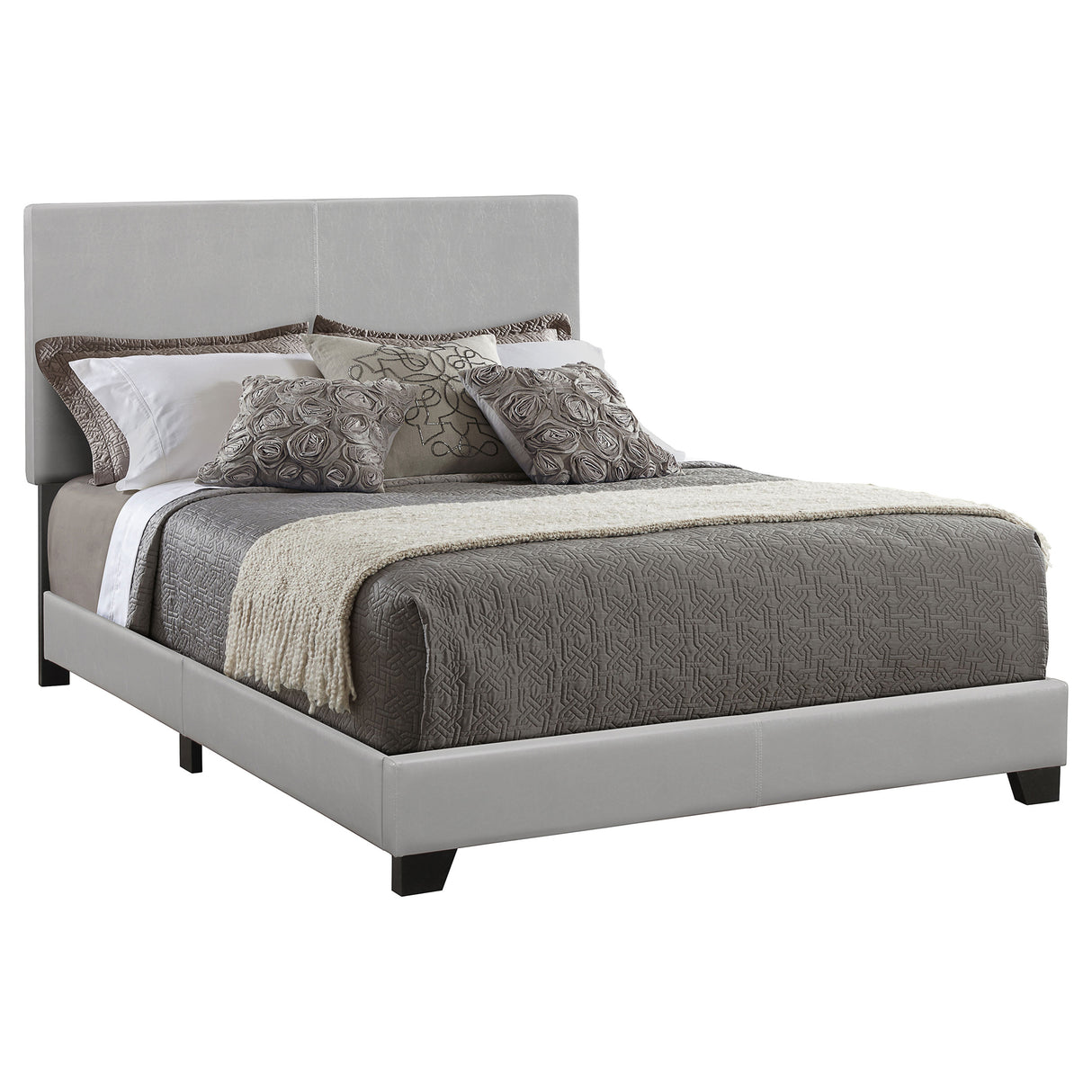 Dorian Upholstered Full Bed Grey