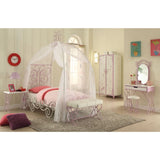 Priya White & Light Synthetic Leather Rple Finish Ii Twin Bed