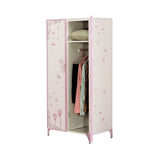 Priya White & Light Synthetic Leather Rple Finish Ii Wardrobe