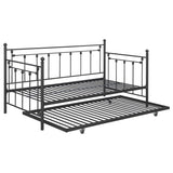 Nocus Spindle Metal Twin Daybed With Trundle