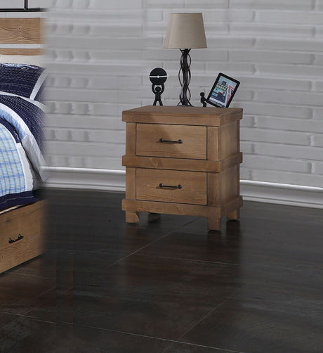 Adams Antique Oak Finish Nightstand