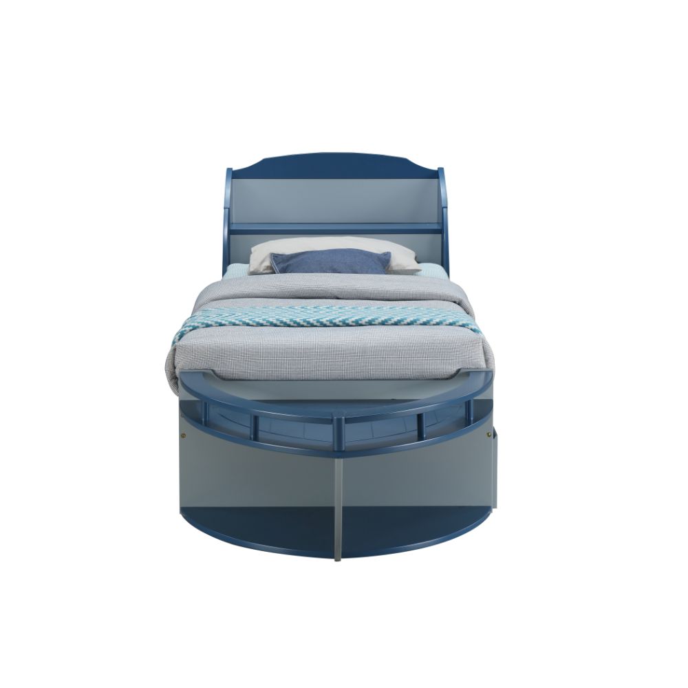 Neptune Gray & Navy Finish Ii Twin Bed