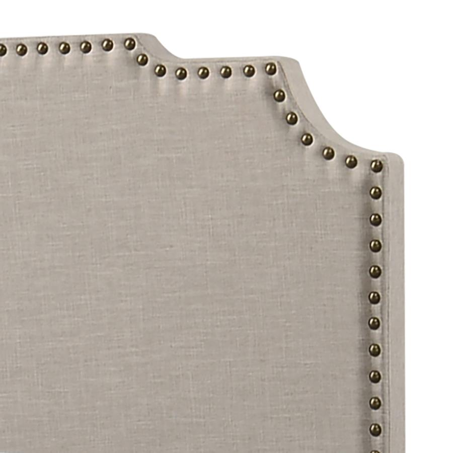 Tamarac Upholstered Nailhead Full Bed Beige