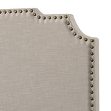 Tamarac Upholstered Nailhead Full Bed Beige