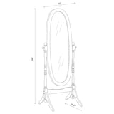 Foyet Oval Cheval Mirror Merlot