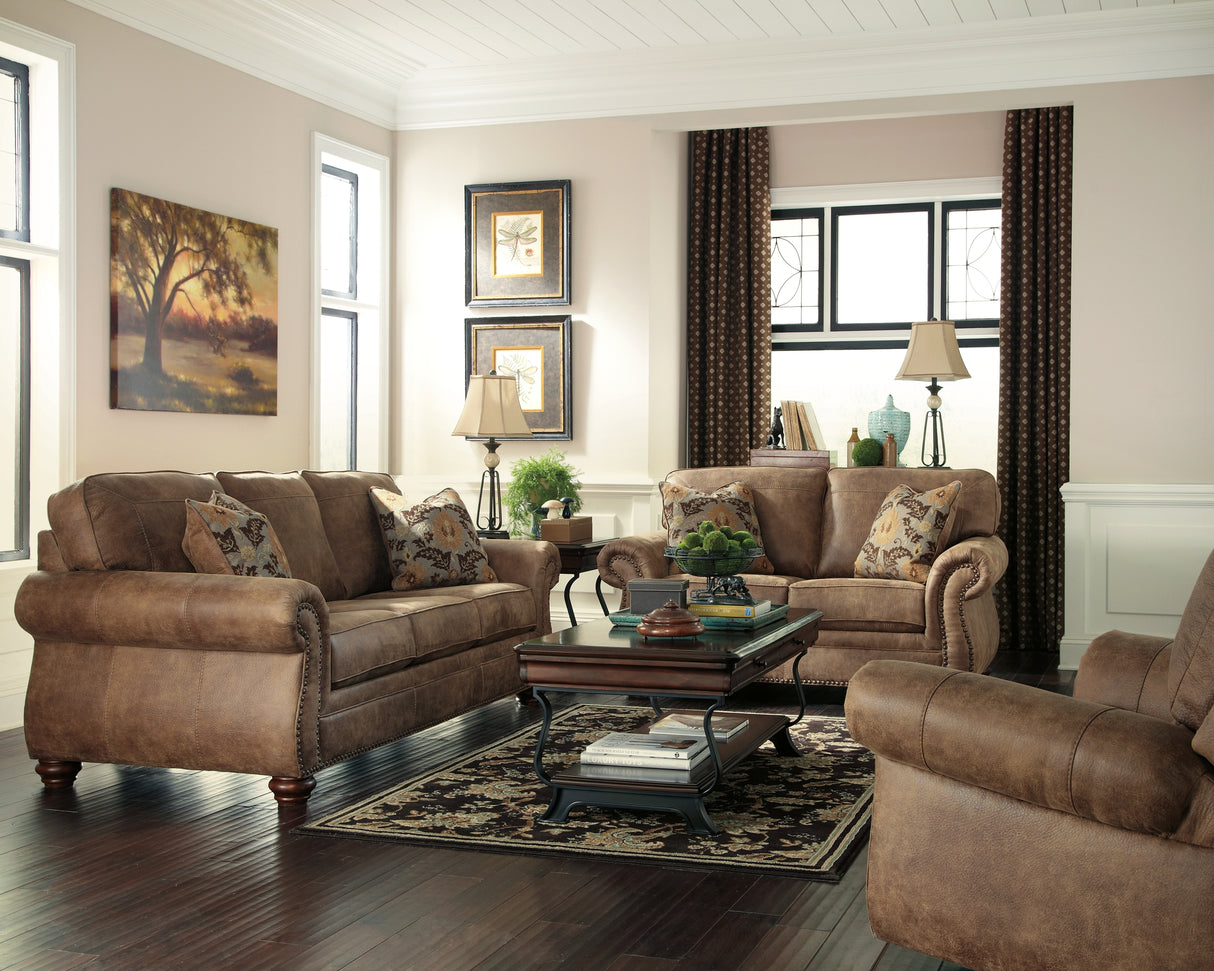 Larkinhurst Sofa and Loveseat with Recliner