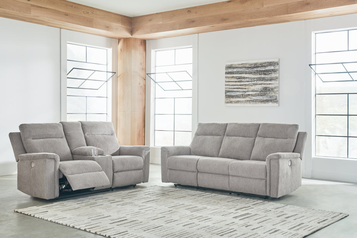 Barnsana Power Reclining Sofa and Loveseat