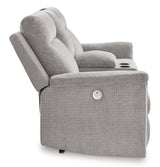 Barnsana Ash Power Reclining Loveseat With Console