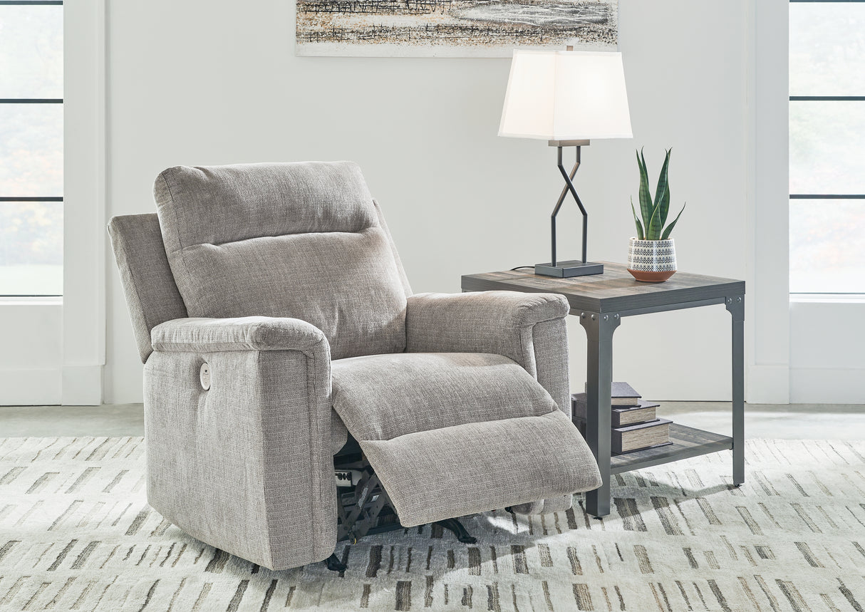 Barnsana Ash Power Reclining Sofa, Loveseat And Recliner