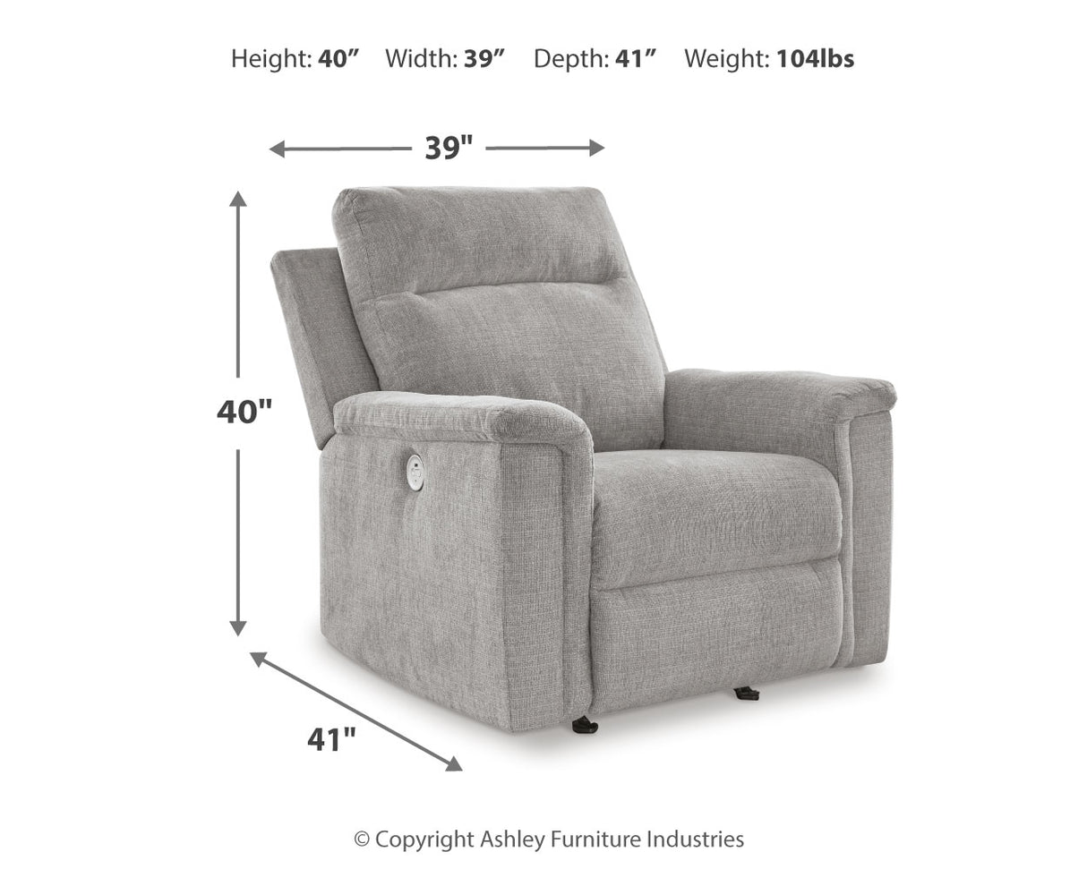 Barnsana Ash Power Reclining Sofa, Loveseat And Recliner