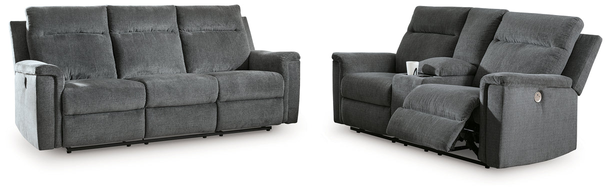 Barnsana Power Reclining Sofa and Loveseat