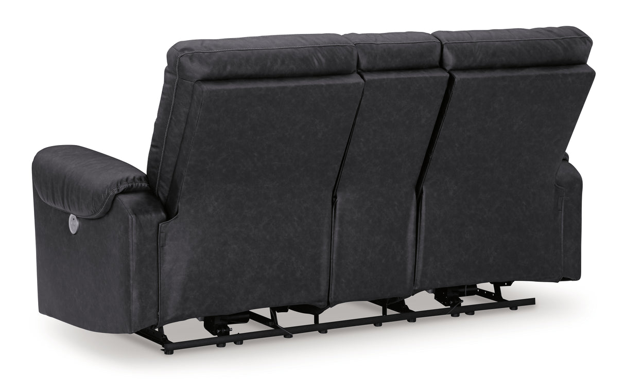 Axtellton Carbon Power Reclining Loveseat with Console