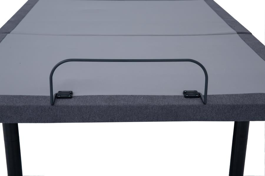 Negan Eastern King Adjustable Bed Base Grey And Black