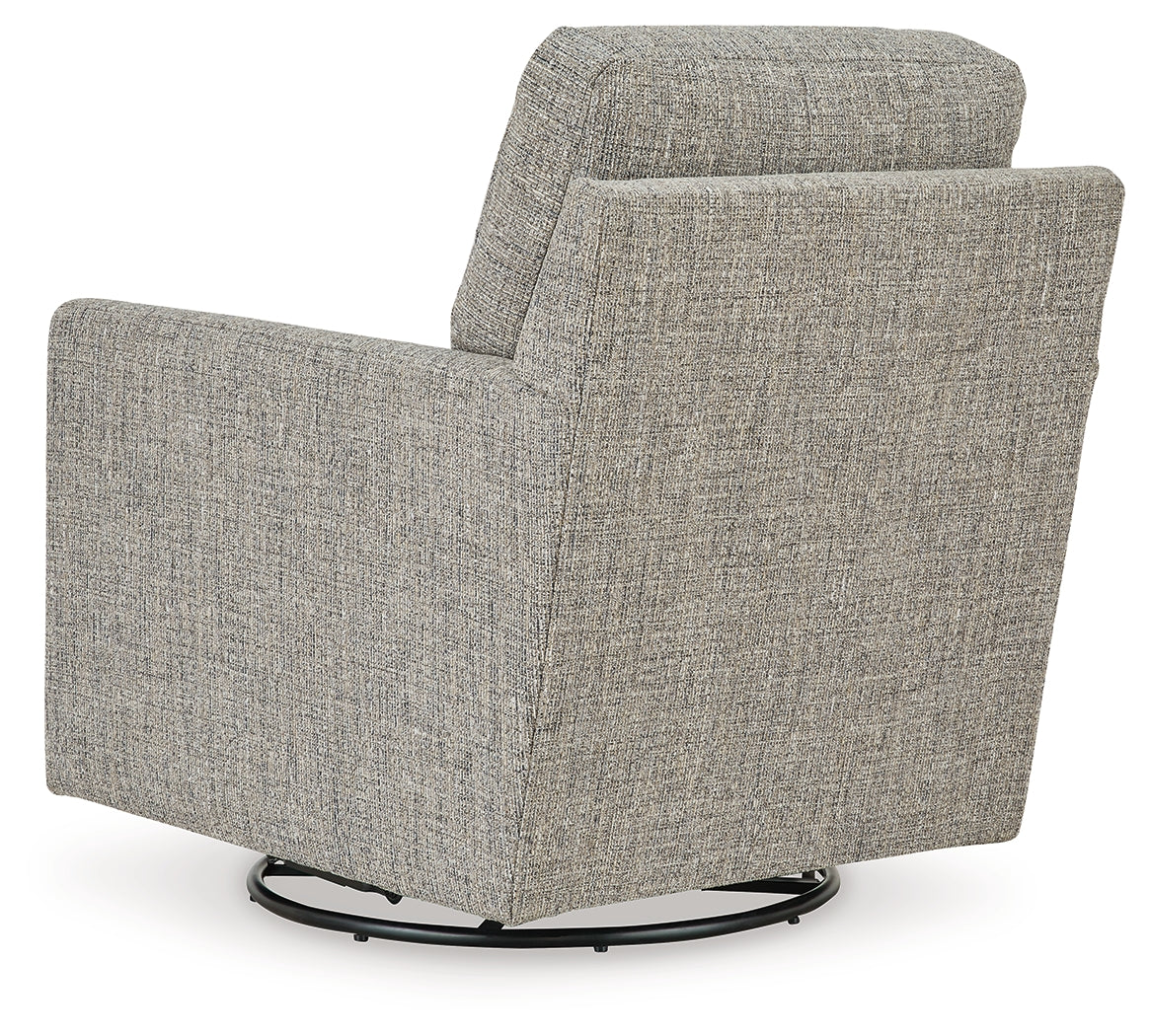 Bralynn Linen Swivel Glider Accent Chair