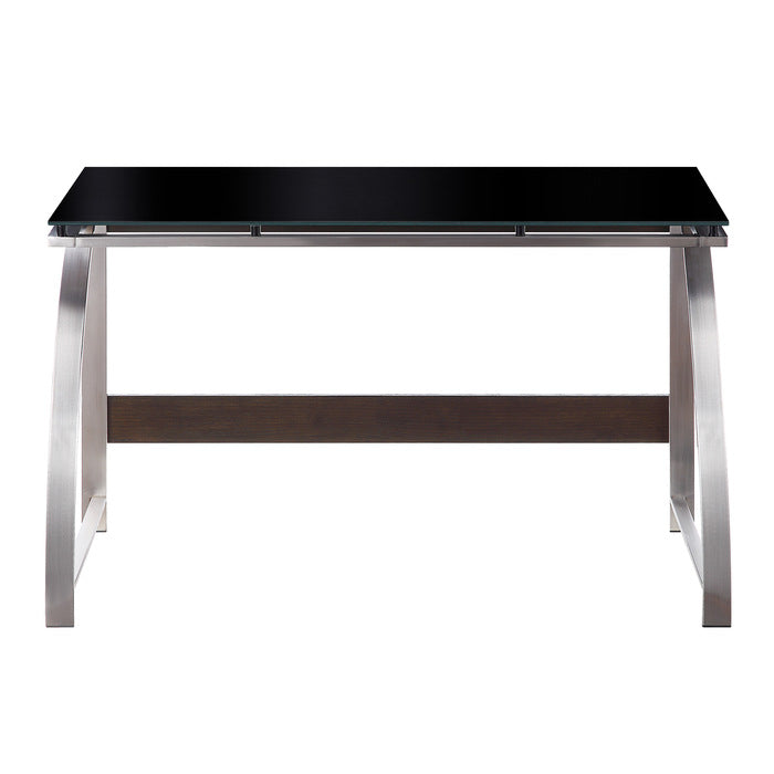 Tioga Espresso/Chrome Writing Desk