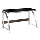 Tioga Espresso/Chrome Writing Desk