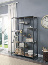 Brantley Antique Oak & Sandy Gray Finish Bookshelf