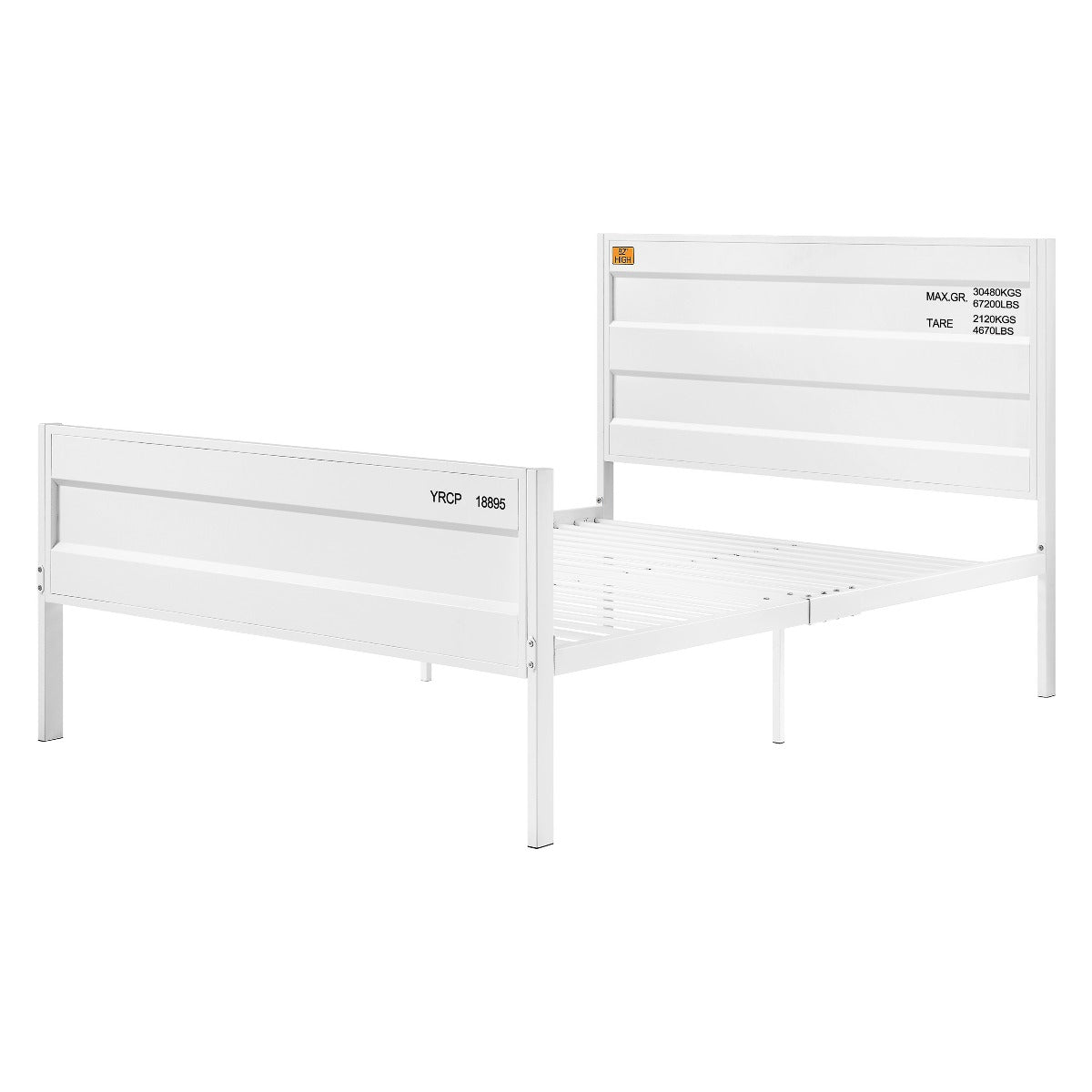 Cargo White Finish Full Bed