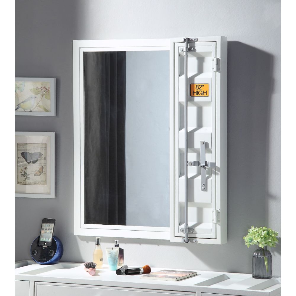 Cargo White Finish Vanity Mirror