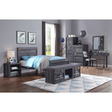 Cargo Gunmetal Finish Twin Bed