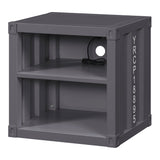 Cargo Gunmetal Finish Nightstand