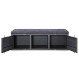 Cargo Gray Fabric & Gunmetal Finish Bench