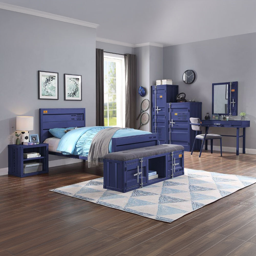 Cargo Blue Finish Full Bed