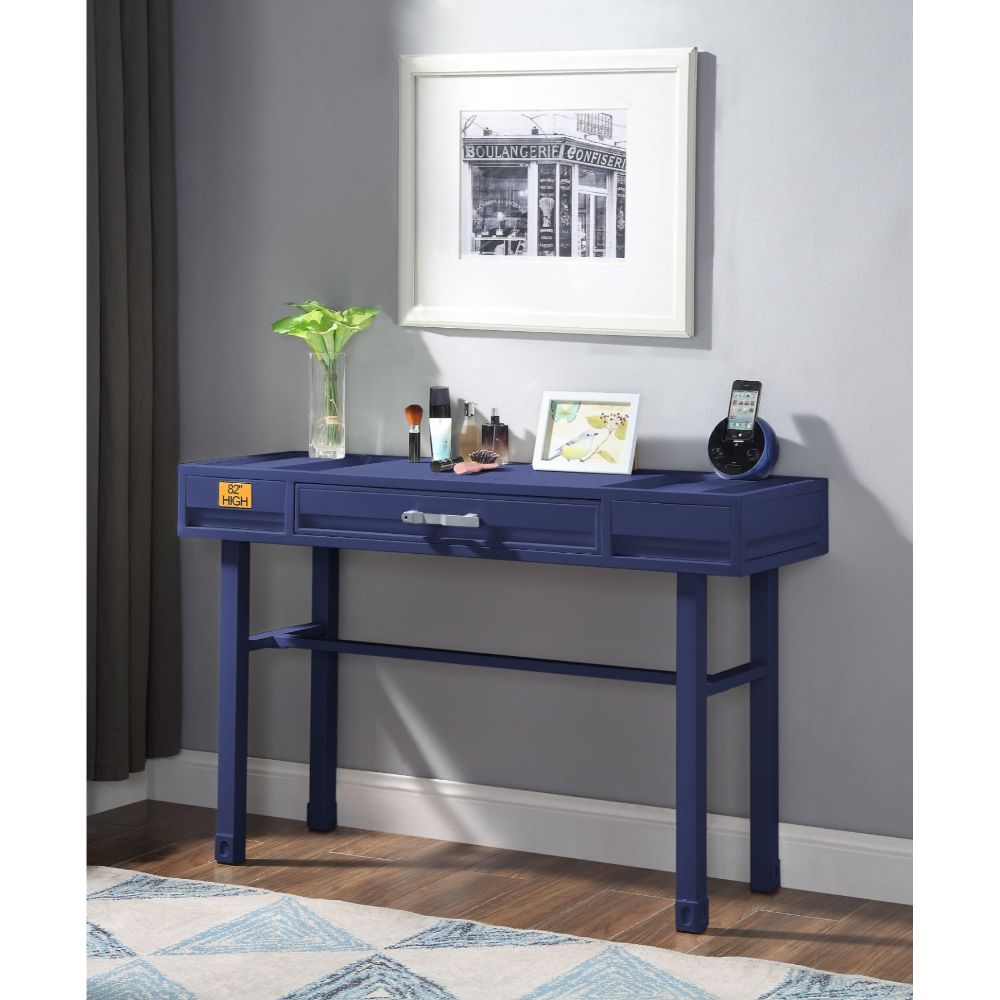 Cargo Blue Finish Vanity Desk