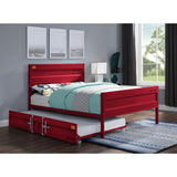 Cargo Red Finish Full Bed