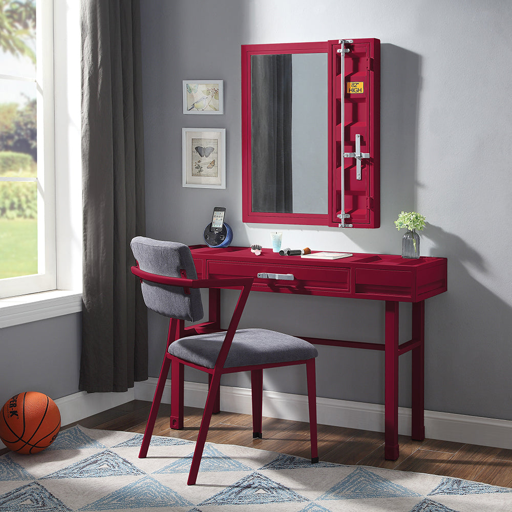 Cargo Red Finish Vanity Mirror