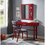 Cargo Red Finish Vanity Desk