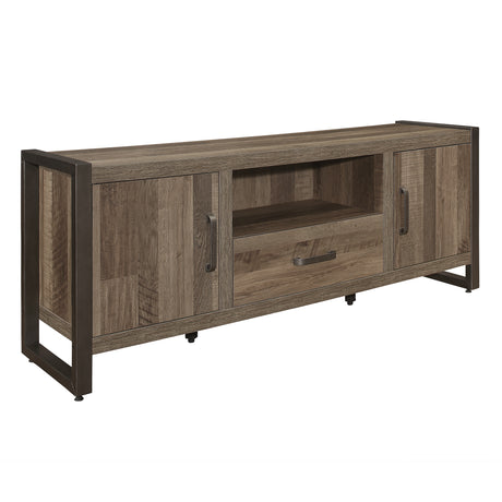 Dogue Brown And Gunmetal 63" Tv Stand