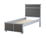 Orchest Gray Synthetic Leather & Gray Finish Full Bed