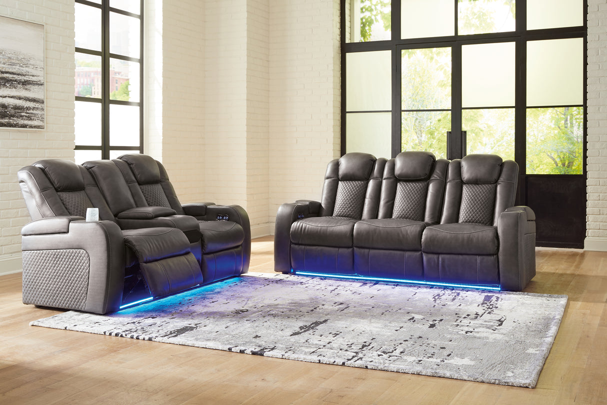 Fyne-Dyme Power Reclining Sofa and Loveseat