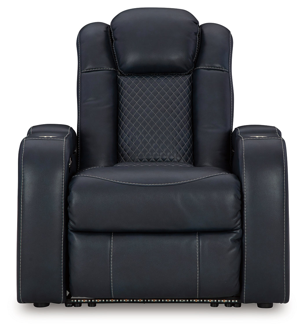 Fyne-Dyme Sapphire Power Reclining Sofa, Loveseat And Recliner