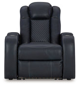 Fyne-Dyme Sapphire Power Reclining Sofa, Loveseat And Recliner