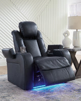 Fyne-Dyme Sapphire Power Reclining Sofa, Loveseat And Recliner