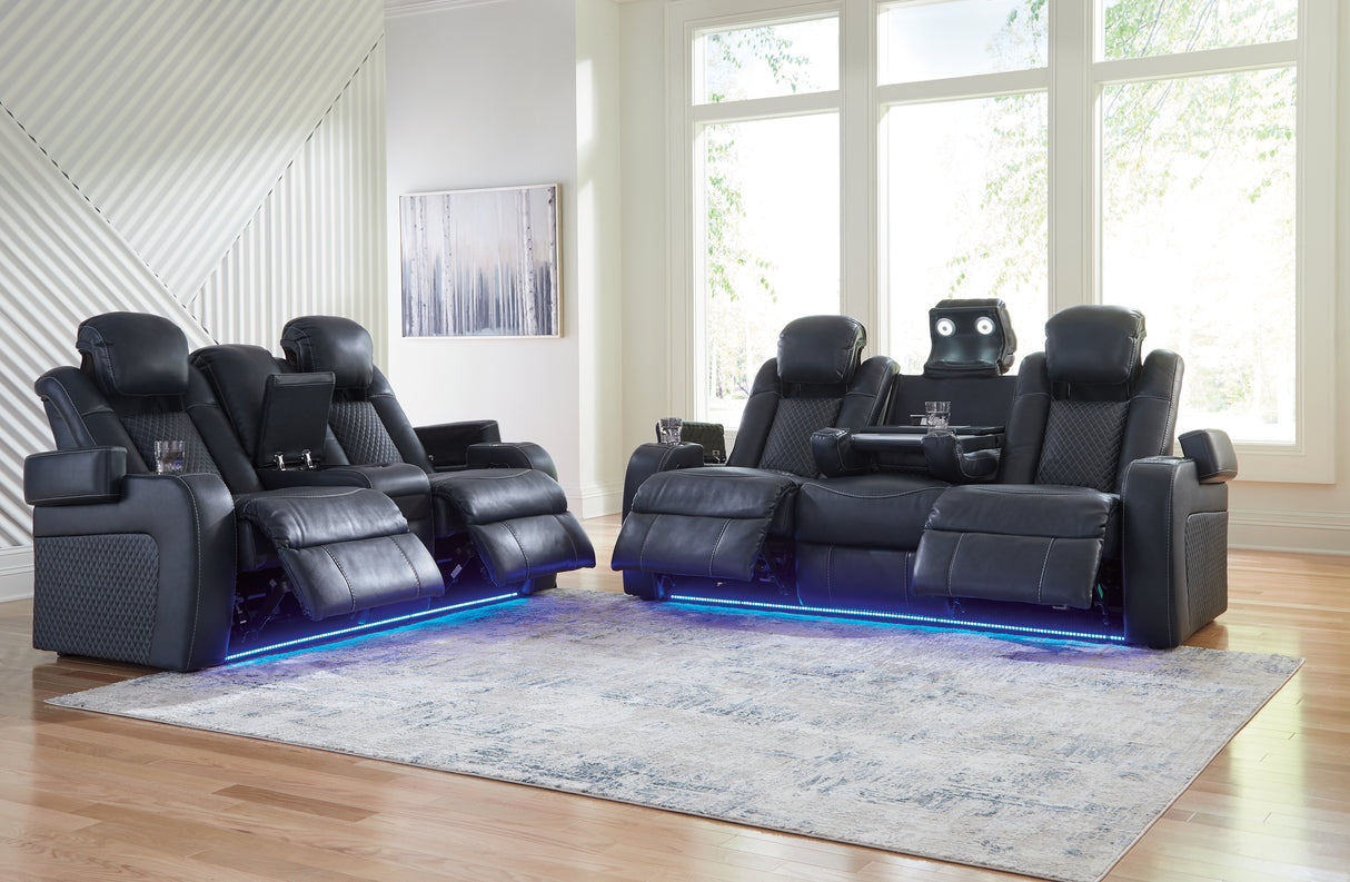 Fyne-Dyme Power Reclining Sofa and Loveseat