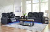 Fyne-Dyme Sapphire Power Reclining Sofa, Loveseat And Recliner