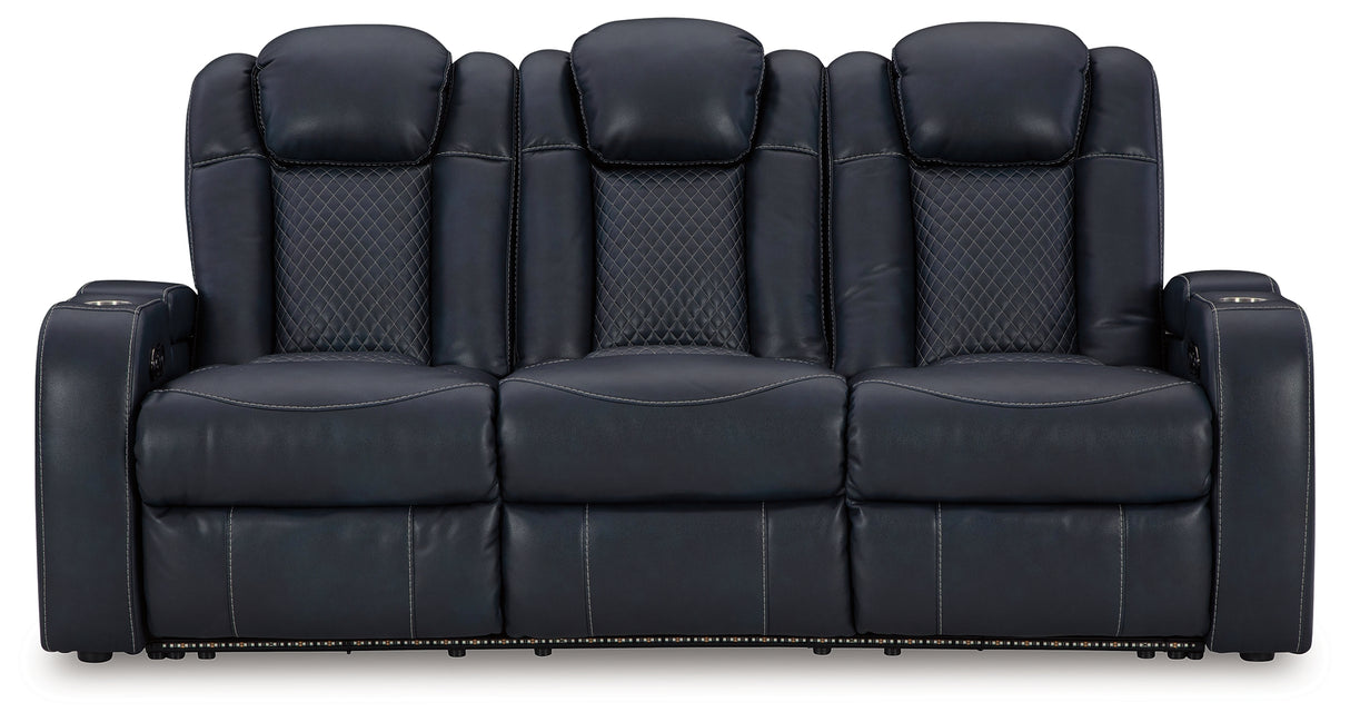 Fyne-Dyme Sapphire Power Reclining Sofa, Loveseat And Recliner