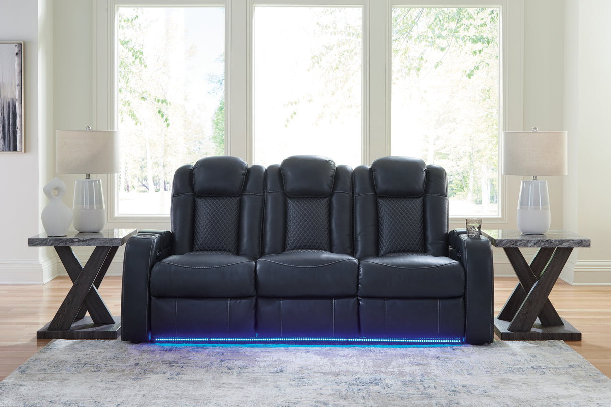 Fyne-Dyme Sapphire Power Reclining Sofa, Loveseat And Recliner