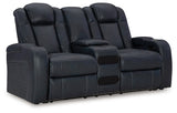 Fyne-Dyme Sapphire Power Reclining Sofa, Loveseat And Recliner