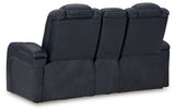 Fyne-Dyme Sapphire Power Reclining Sofa, Loveseat And Recliner