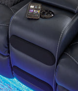 Fyne-Dyme Sapphire Power Reclining Sofa, Loveseat And Recliner