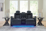 Fyne-Dyme Sapphire Power Reclining Sofa, Loveseat And Recliner