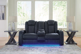 Fyne-Dyme Sapphire Power Reclining Sofa, Loveseat And Recliner